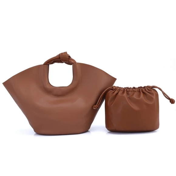 Knot Handle 2 n 1 Tote - Picture 3 of 3